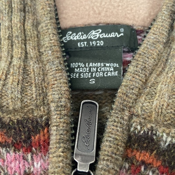Eddie Bauer wool zippered sweater - Picture 4 of 5